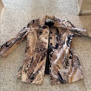 Elegant Women's Animal Print Blazer
